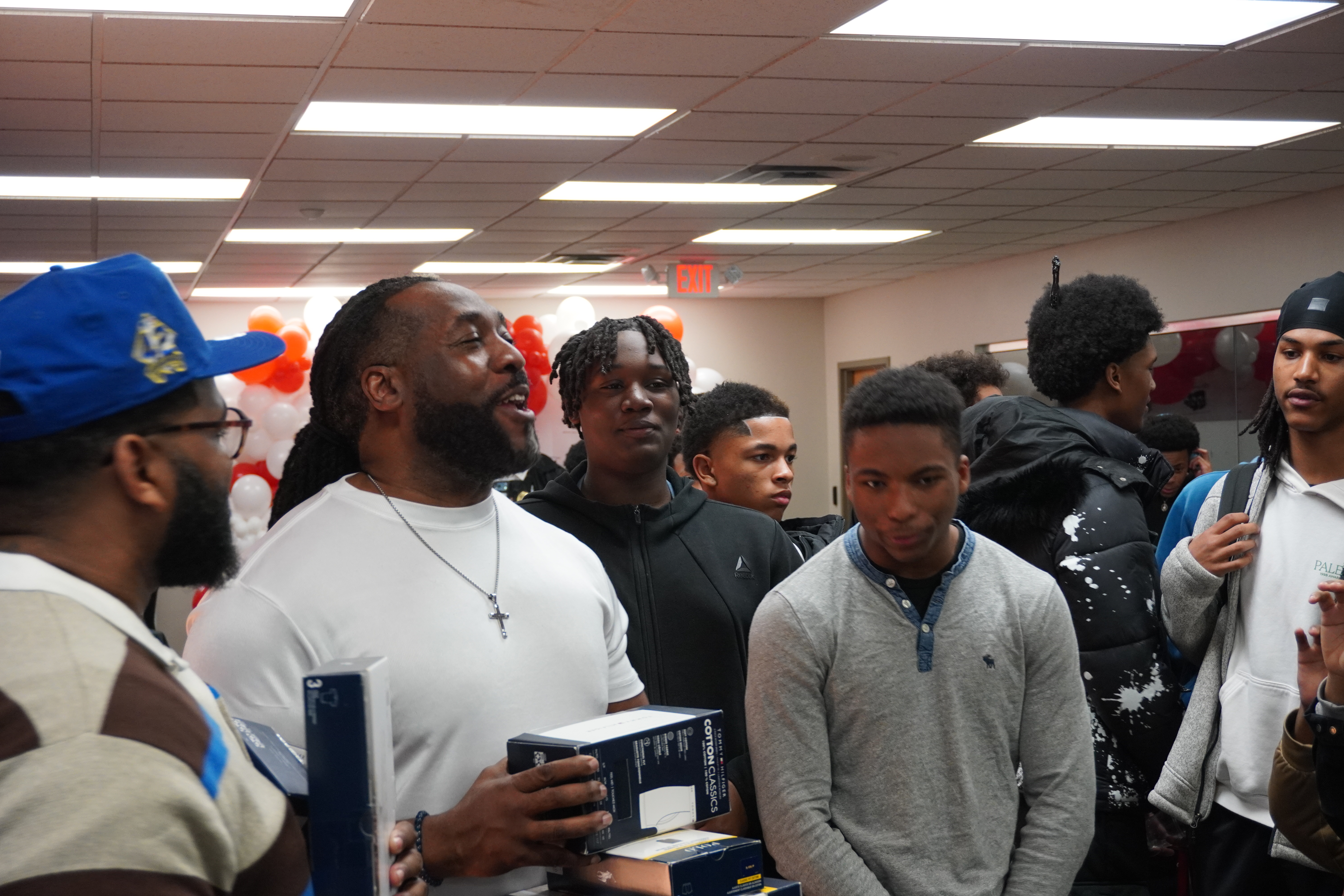 Ryan Bailey Sr. with youth community members